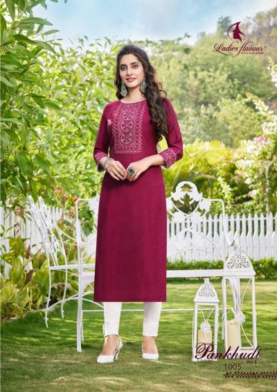 Pankhudi Vol 3 By Ladies Flavour Designer Kurti Collection